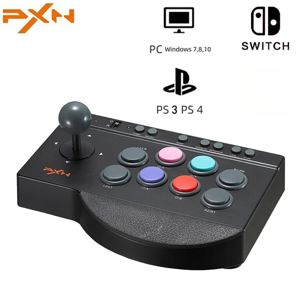 PXN 0082 Arcade Fighting Joystick, Street Fighter Game Controller Compatible with PC PS3 PS4 Xbox One Switch Android TV