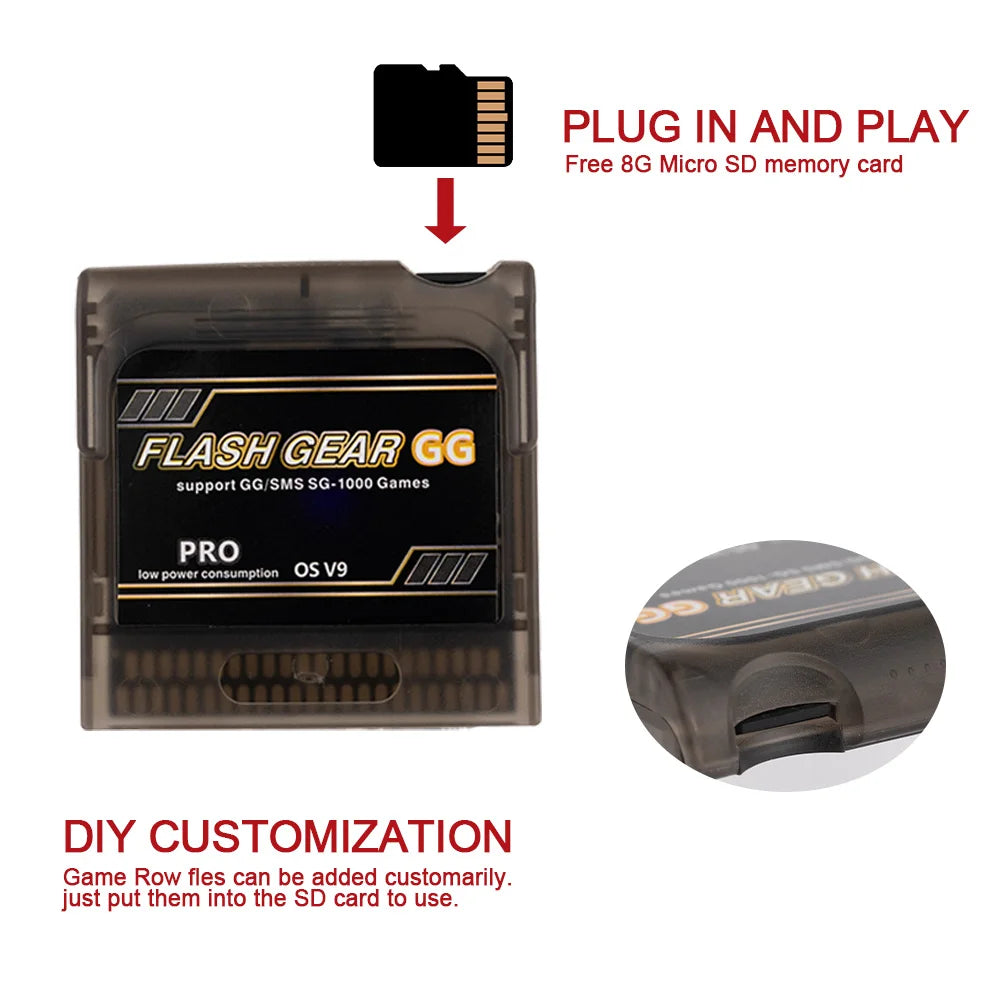 Everdrive Game Gear Flash Cart for Sega Game Gear, Over 500 Games