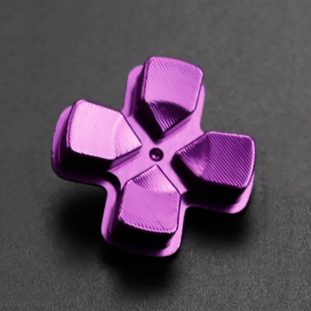 PS4 Thumb Grip Metal Thumb Grips Aluminum Replacement ABXY Bullet Buttons Thumbsticks Chrome D-pad for PS4 SLIM PRO Controller