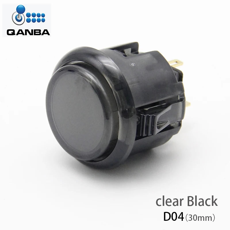 QANBA Gravity KS Clear Snap-In Pushbuttons 24mm 30mm, 6 Pcs