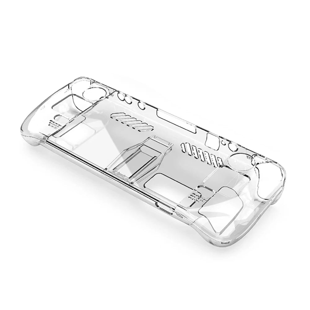 Transparent Crystal Clear Protective Cover Accessories Protective Cover Shell Replacement Detachable with Support for Steam Deck