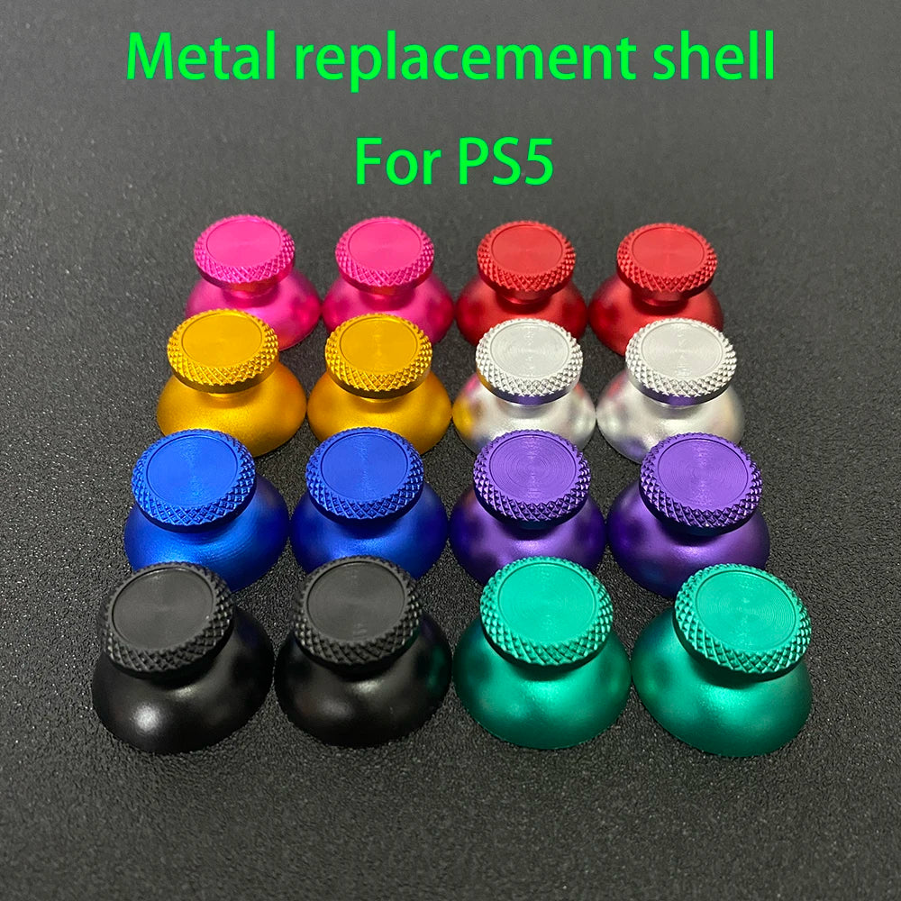 1pair Aluminum Metal Analog Joystick thumb Stick Grip Cap For PS5 Controller Gamepad Rocker Caps Thumbstick Accessories