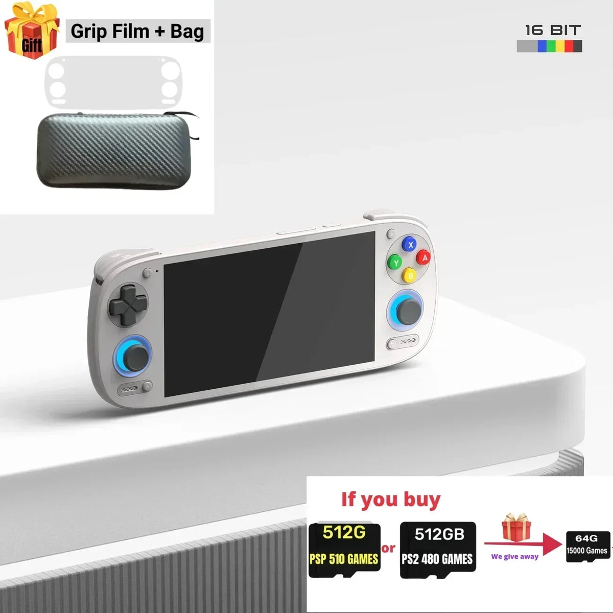 EAEY Retroid Pocket 5 Rp5 Handheld: 8GB+128GB, 5.5" OLED, Bluetooth 5.0 | Supports PSP/PS2 Games, Portable Retro Gaming Console