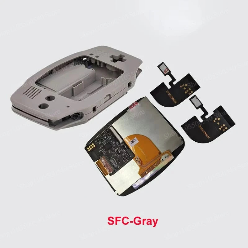 Full New GBA IPS V4 Laminated Screen Kits for Gameboy Advance IPS Screen 15 Levels High Brightness Gaming Screen with Shell