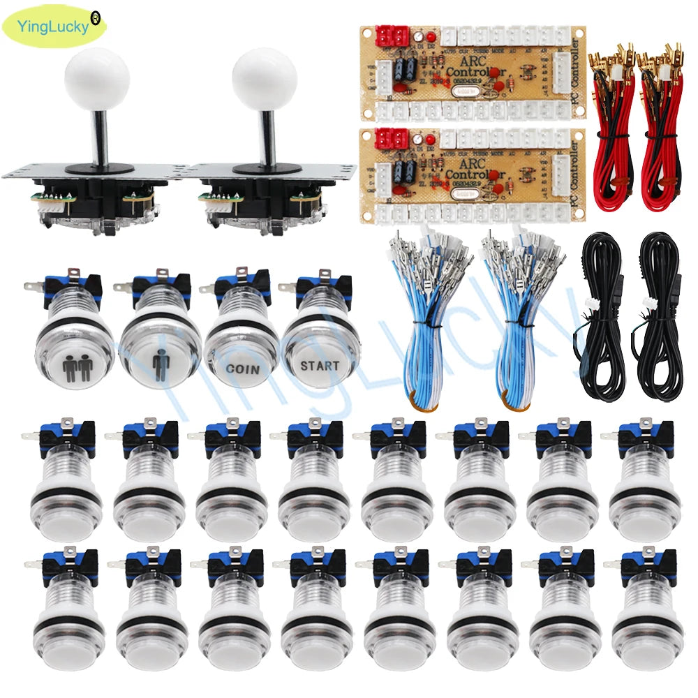 YingLucky 2 Players Arcade Joystick Kit for PC, Raspberry Pi