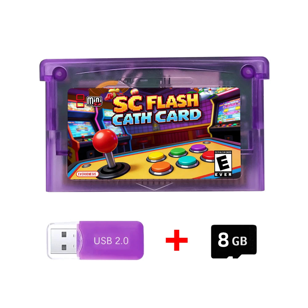 SC OSV2.0 Flash Card for NDS/GBA, 5000 in 1, Optional 8GB TF Card