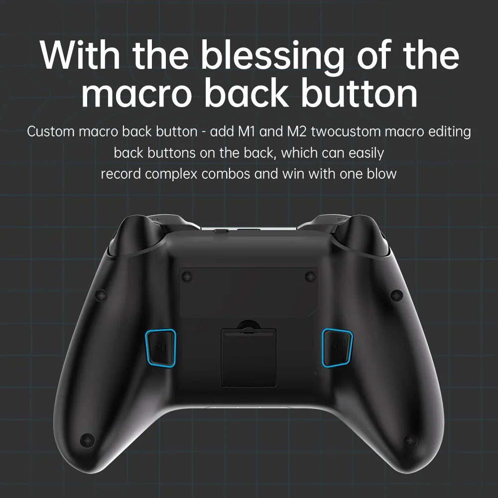 DAREU Tri-mode Gamepad RGB Bluetooth Wireless 2.4G E-sports Joystick Gaming Controller Macro Back Button for Android PC TV Games