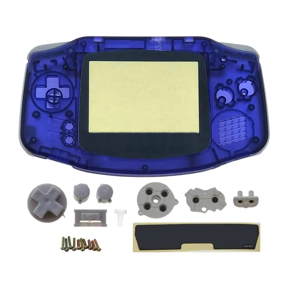 Replacement Full Housing Shell Kit DIY Casing Clear Replacement Shell Full Housing Cover with Buttons Custom For Game Boy GBA