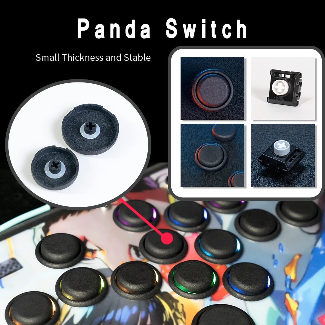 Panda Hitbox Deluxe Custom Panel Fighting Game Joystick Controller Arcade Fighting Stick For PS4/PS3/PC/Switch ゲームコントローラー