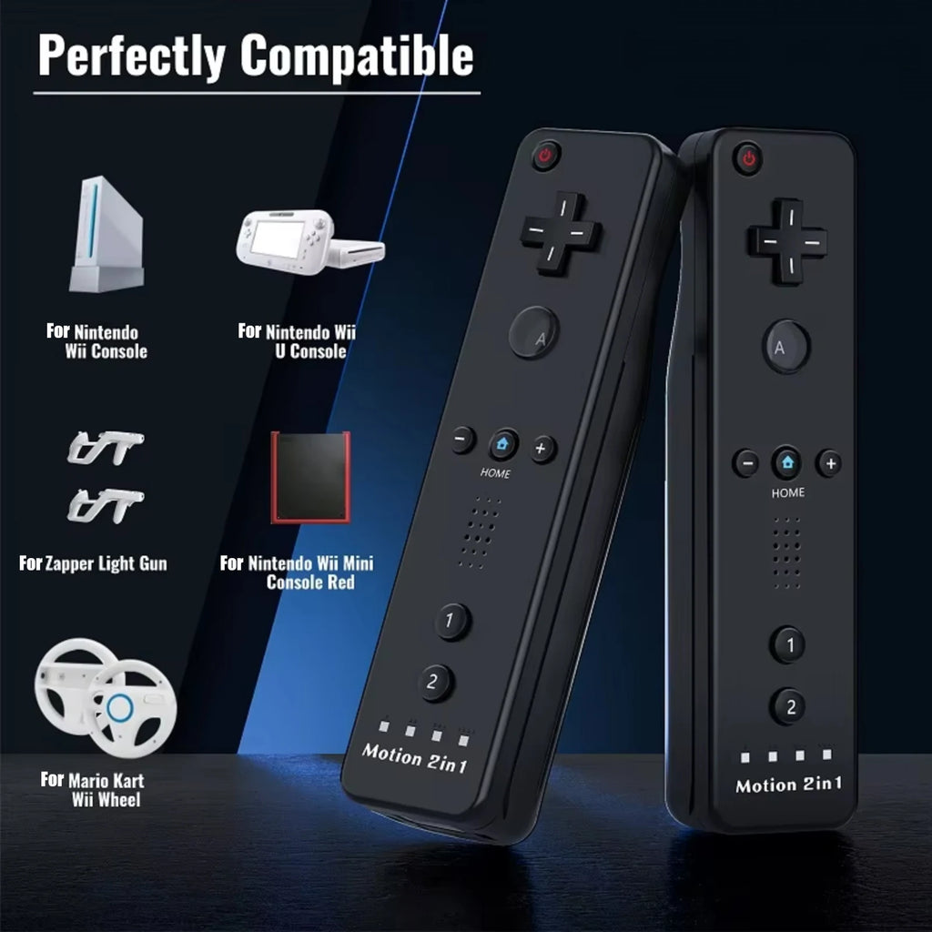 Controller Set For Nintendo Wii/Wii U 2 in 1 Wireless Remote Gamepad Joystick Optional Motion Plus Silicone Case Gaming Control