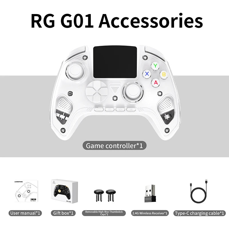 Anbernic RG G01 Hall Effect Wireless Controller for PC & Switch