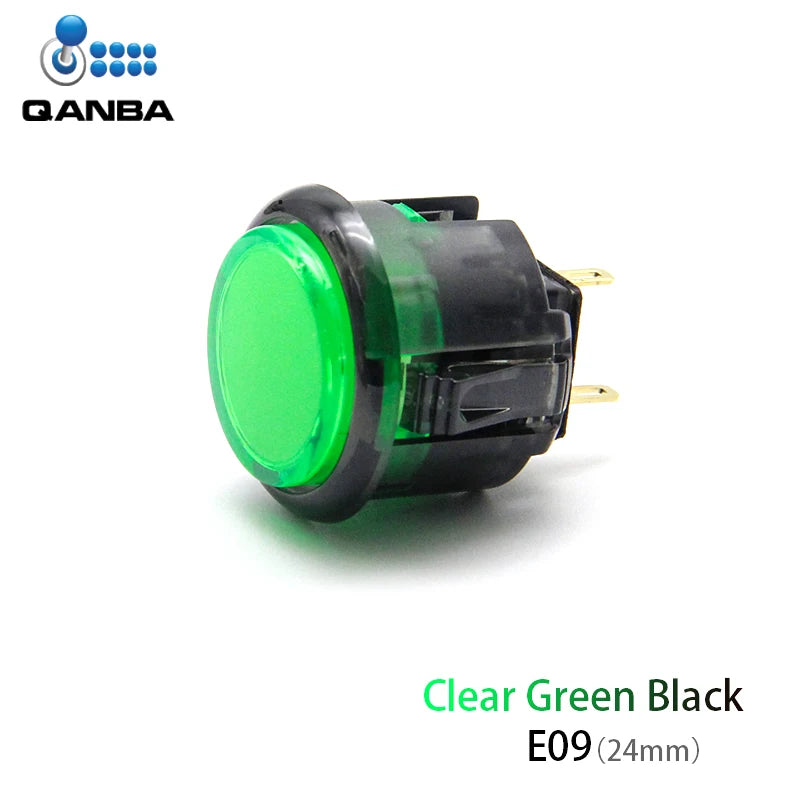 QANBA Gravity KS Clear Snap-In Pushbuttons 24mm 30mm, 6 Pcs