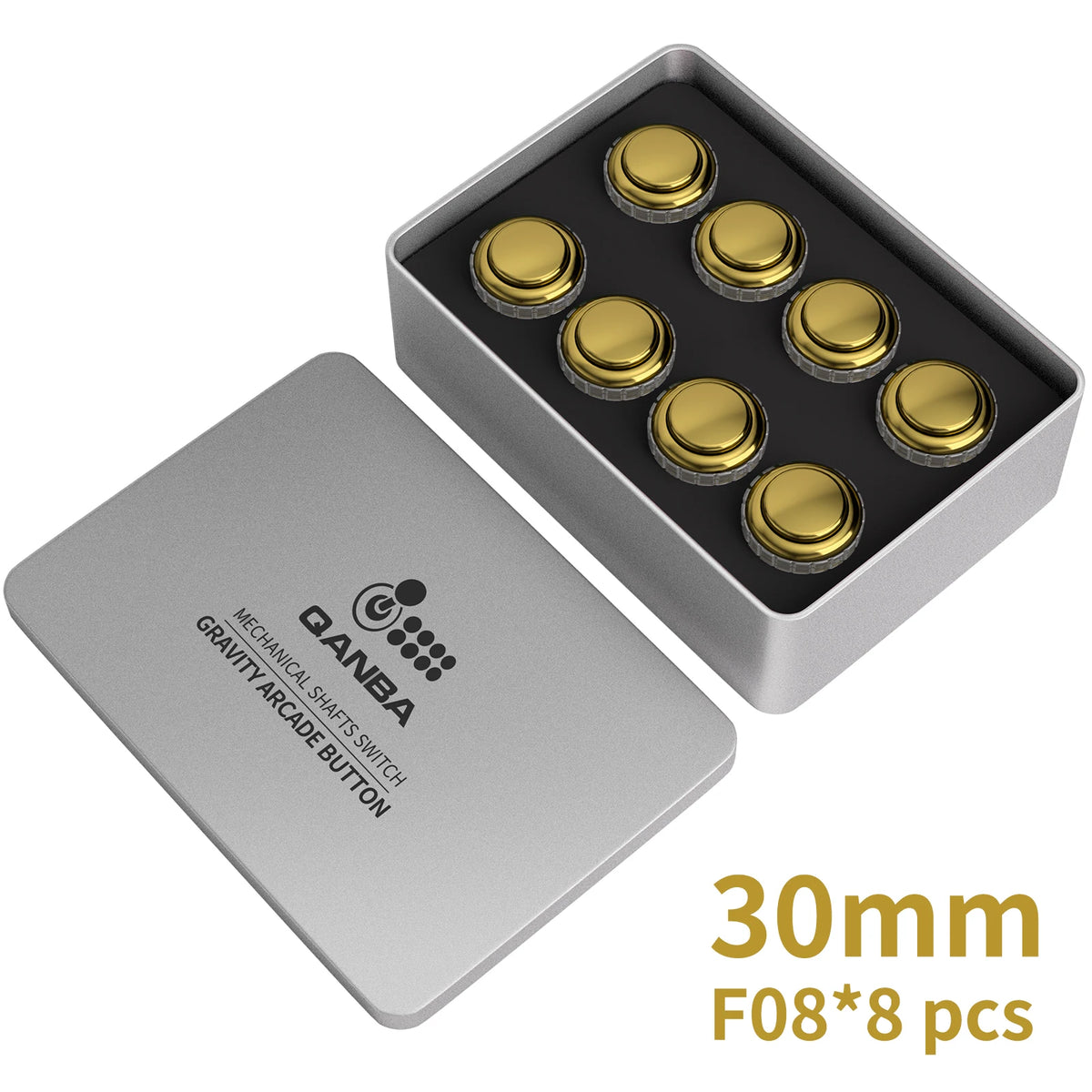 QANBA Gravity LX Arcade Buttons Metallic Color 30mm Mechanical Pushbutton Switch Arcade Stick Accessory DIY Parts