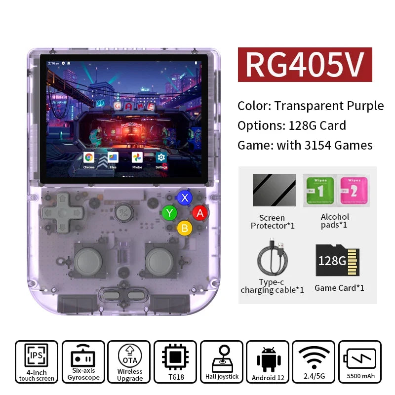 ANBERNIC RG405V Handheld Console 4-Inch IPS Android 12 T618