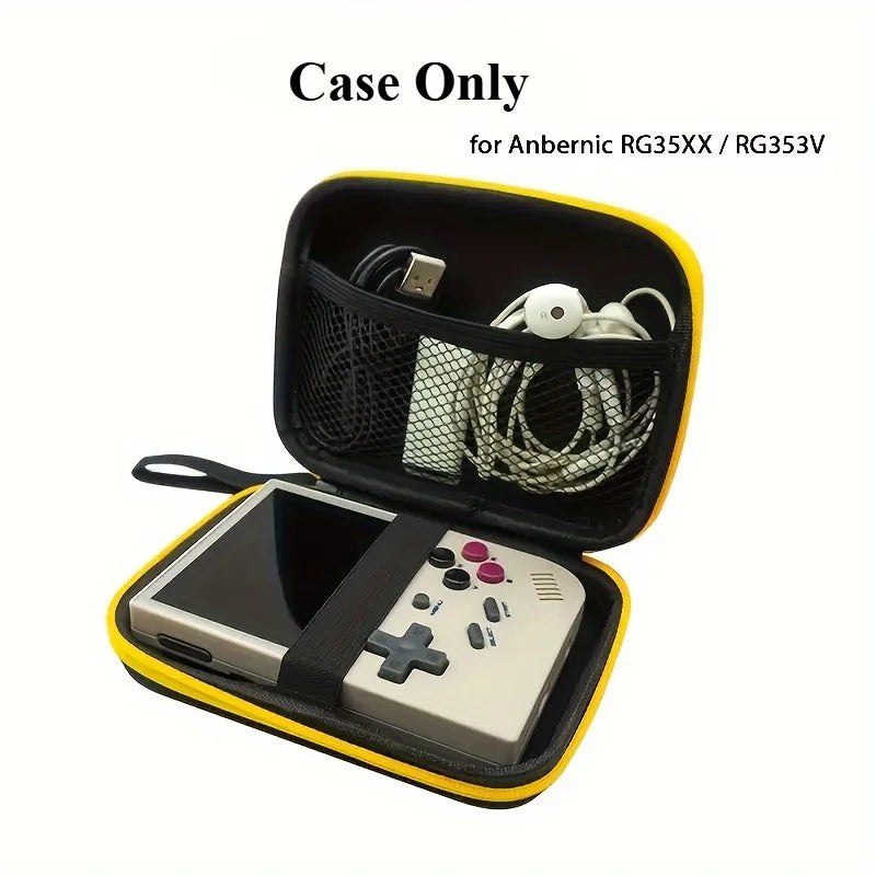 Universal Game Console Carrying Case，Compatible with Anbernic RG35XX RG353V RG353VS，Protective Travel Bag with Accessory Storage