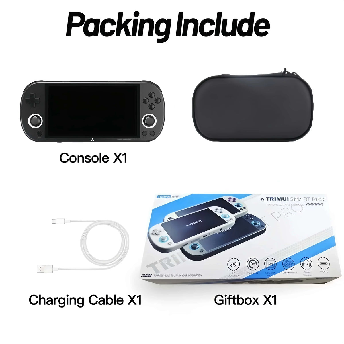 Trimui Smart Pro 4.95-Inch IPS Handheld Console, 13K Games