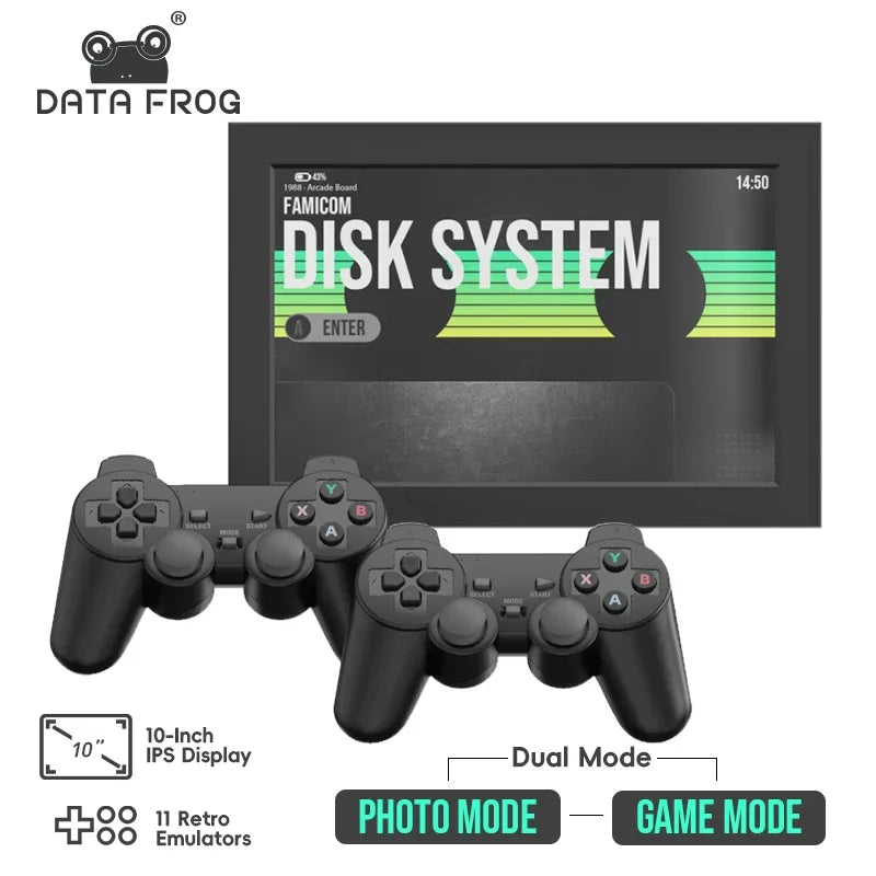 DATA FROG PS10 Portable Gaming Monitor, 10 Inch IPS, 15000 Games