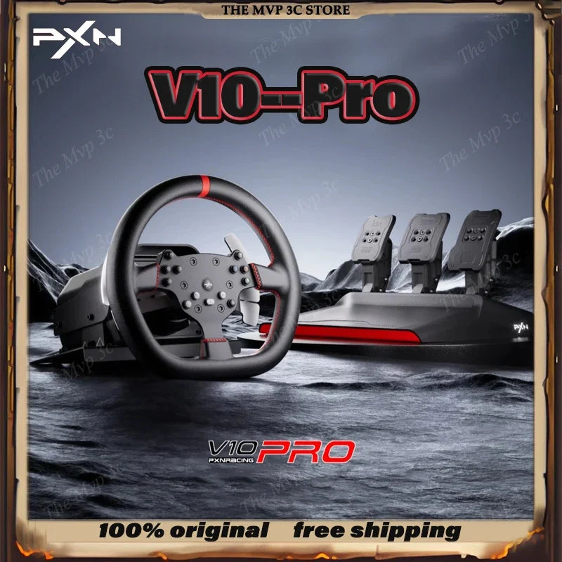 PXN V10 Pro Steering Wheel for PS4, PC, PS3, Xbox, Racing Games