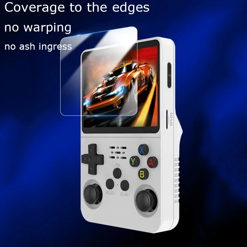 3-IN-1 Bag+Glass+Cap for R36S/R35S Portable Storage Bag & 2Pcs Screen Tempered Glass Film & Joystick Cap for R36S Accessories