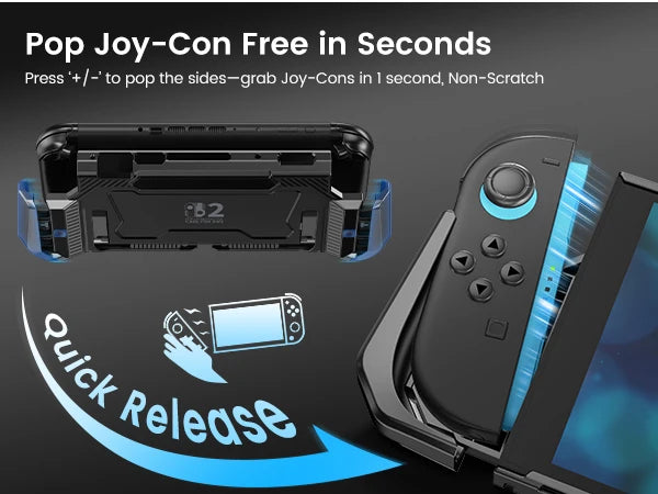 Pop-Up Case for Nintendo Switch 2, BEBONCOOL Ergonomic PC Grip