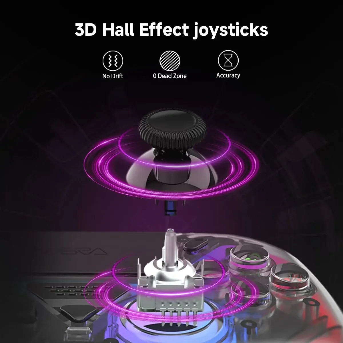 HG-04D Transparent Wireless PS5 Controller, Hall Triggers, BT 5.3