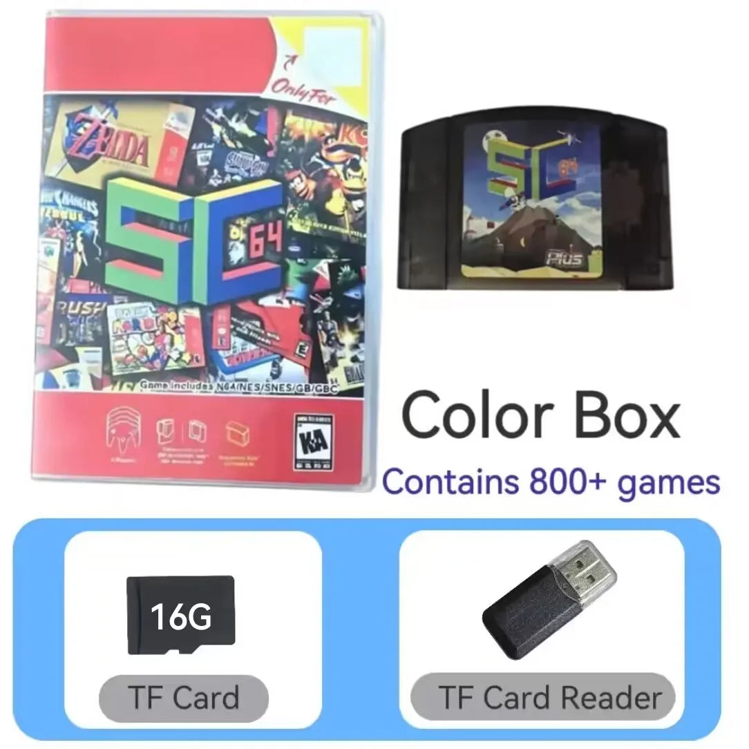 N64 flashcart SummerCart64 game cartridge N64 US/JP/EU universal SC64 Flashcart 9999 games, compatible with 16G/32G memory