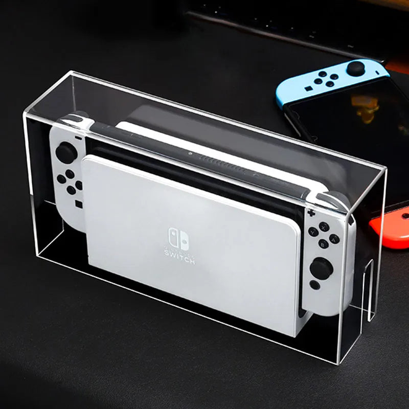 Nintendo Switch OLED Dock Dust Cover Acrylic Clear Display Box