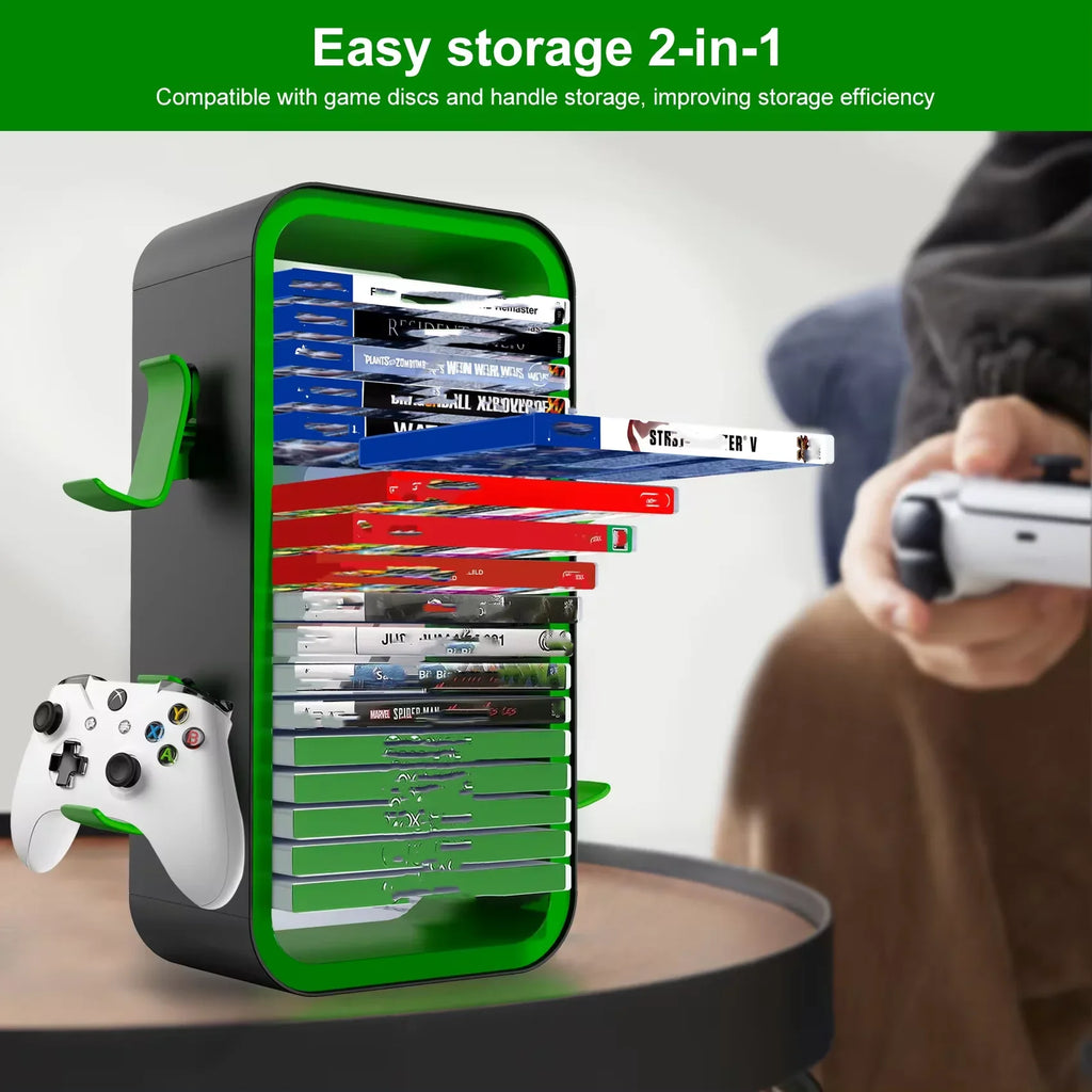 LinYuvo Game Storage Tower for PS4/PS5/Xbox, Holds 18 Discs