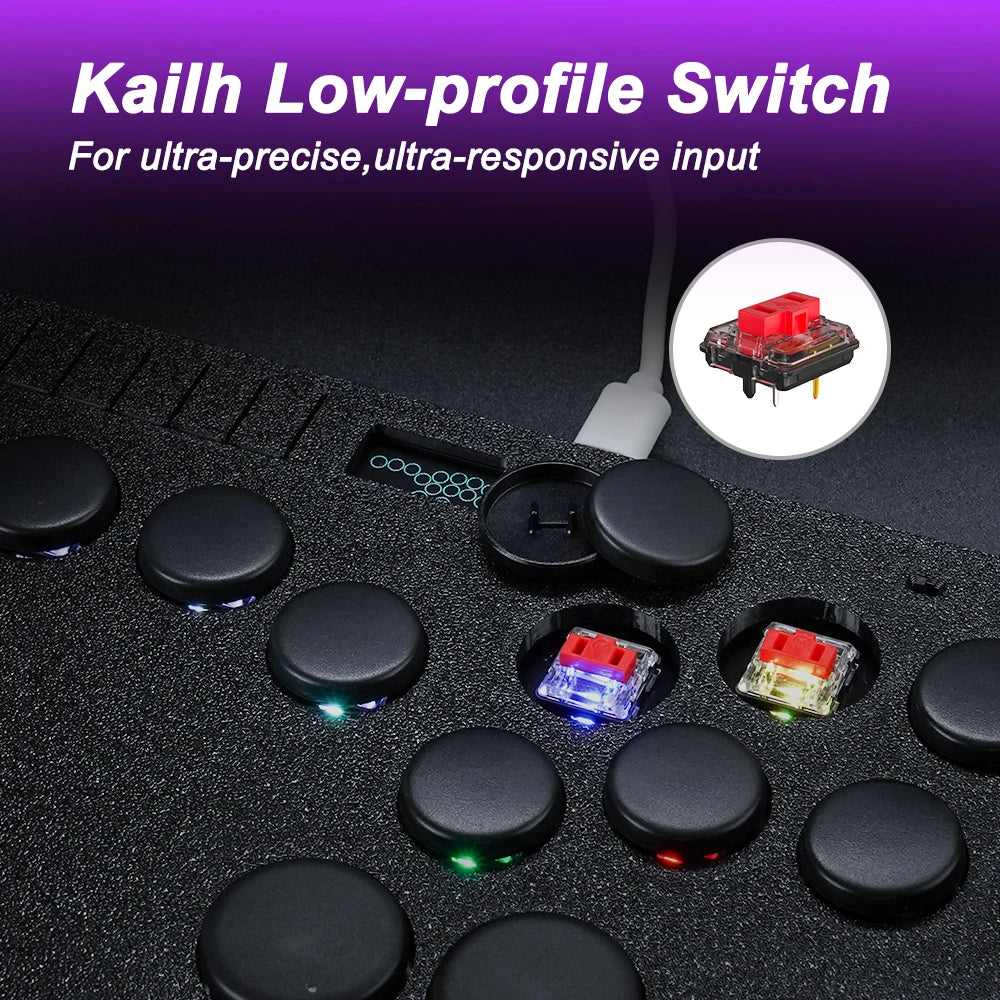 Flatbox Ultra S Stickless Controller Hitbox For P5 Arcade Joystick Hitbox For PS4/PC/NS/Steam With Kaih Low Profile Switch