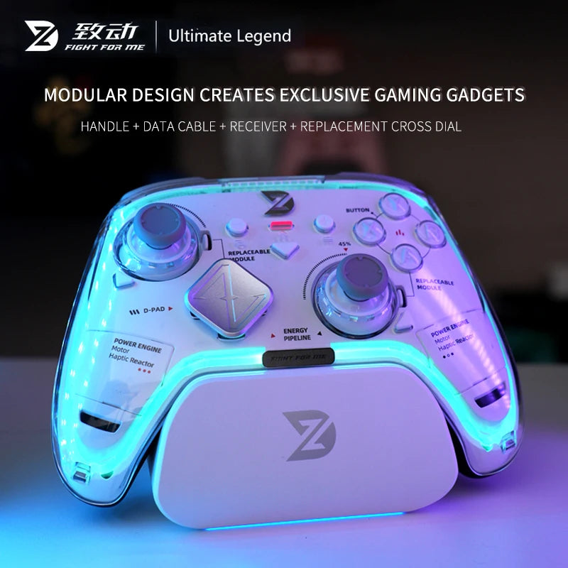 ZD Ultimate Legend Wireless Game Controller 3-Mode 3000+Hz Refresh Rate RGB Custom Switch Compatible with Switch2 PC NS TV Steam