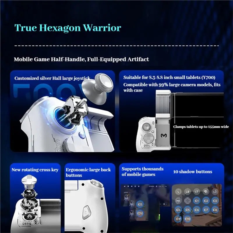 MEMO Mb05 Mobile Game Controller Hall Effect Joystick Android Mobile Gamepad Combo Peripherals For Valorant