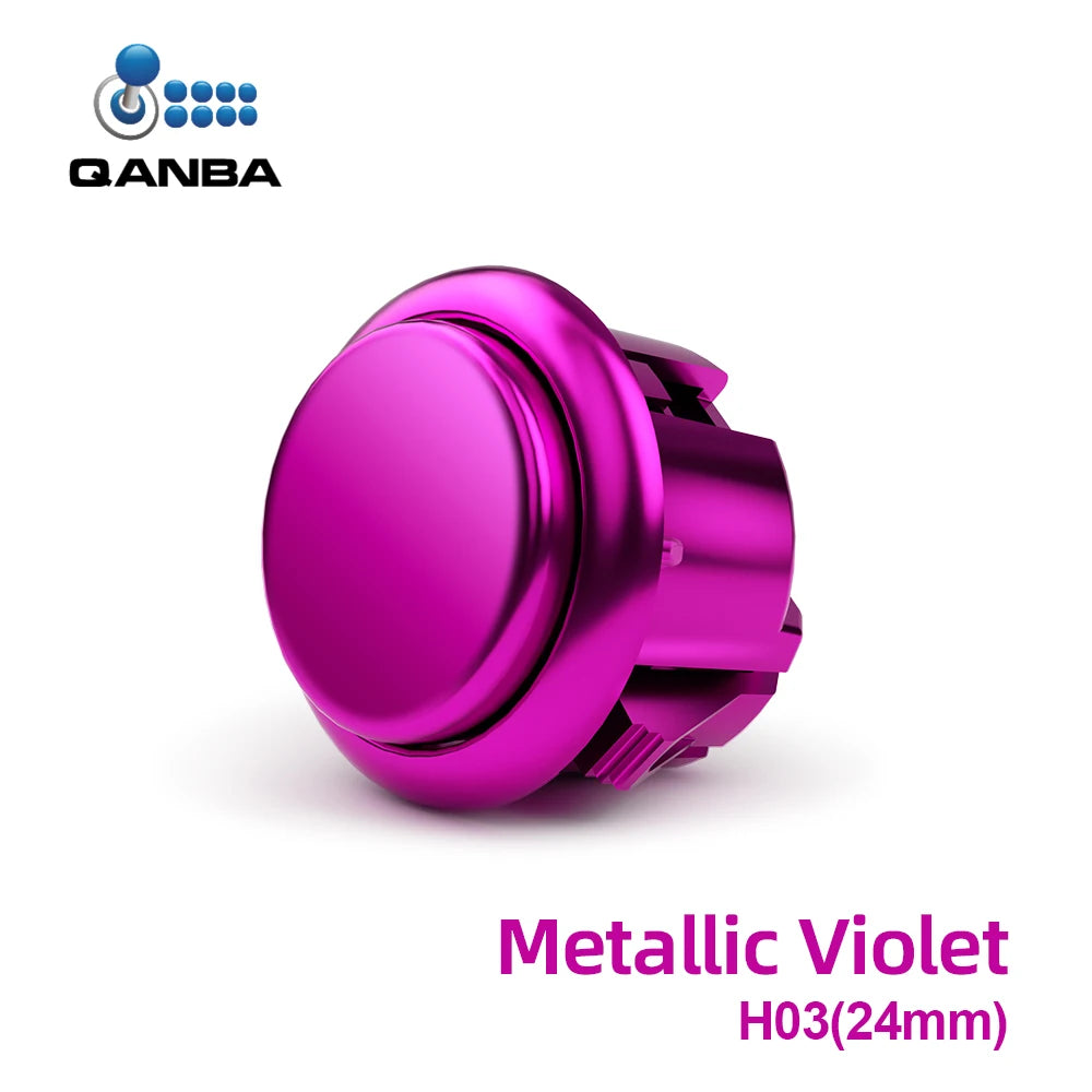 QANBA Gravity KS Arcade Buttons Metallic Color 24mm Mechanical Pushbutton Switch Plated Buttons DIY Parts