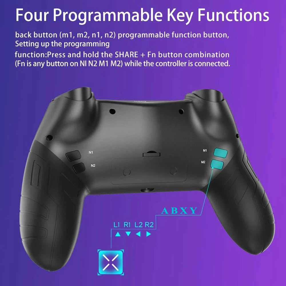 AyeBeau NS53R Bluetooth Controller for PS4, PS3, PC, Android