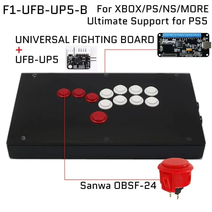 FightBox Fighting Board UP5 Hitbox Fight Stick for PS5/PS4/PC