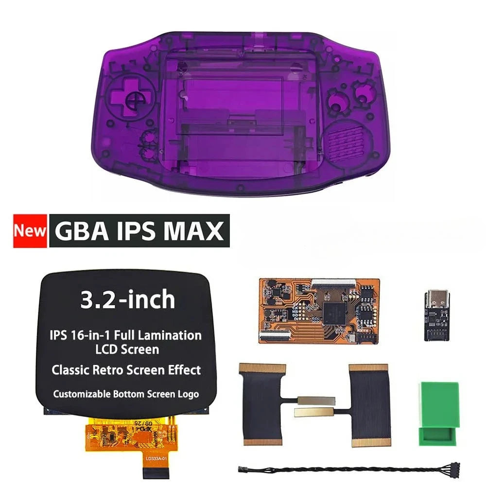 GBA 3.2-Inch IPS LCD Kit, 960x640 with Custom Shell