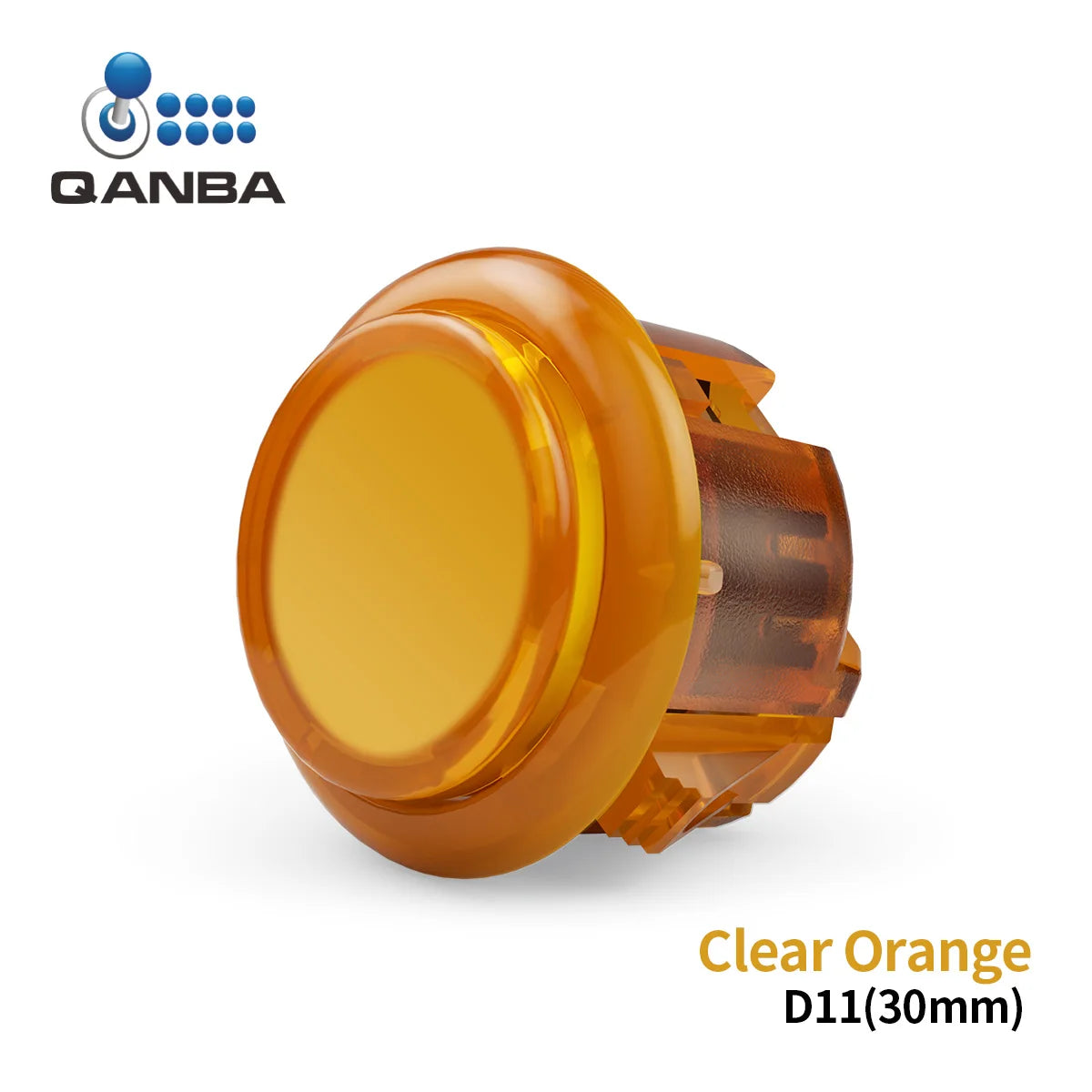 QANBA Gravity KS Silent Arcade Buttons, 30mm/24mm Snap-In