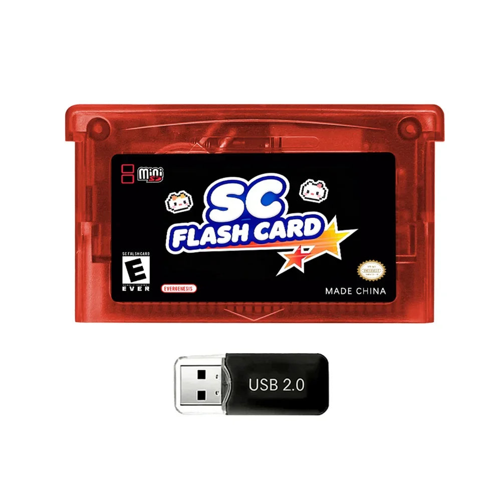 DGETG SCFW V2.0 GBA/GBC Flash Cart, 5000+ Retro Games, 8G TF