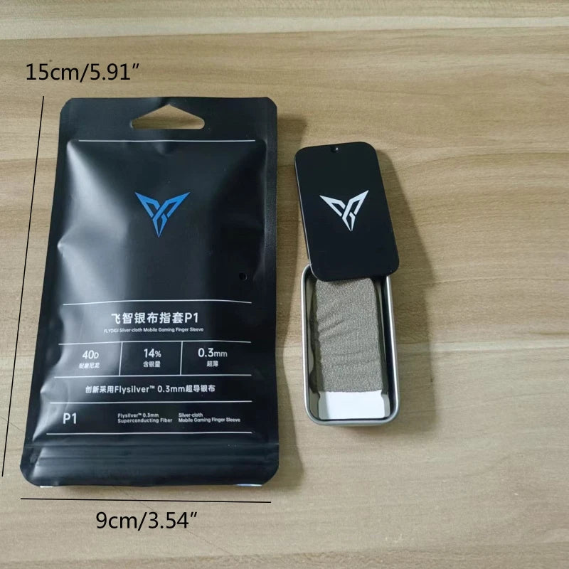 Mobile Phone Game Finger Sleeves P1 Sweat-Proof Mobile Phone Game Finger Sleeve Silver Cloth Finger Sleeves for Flydigi 896C