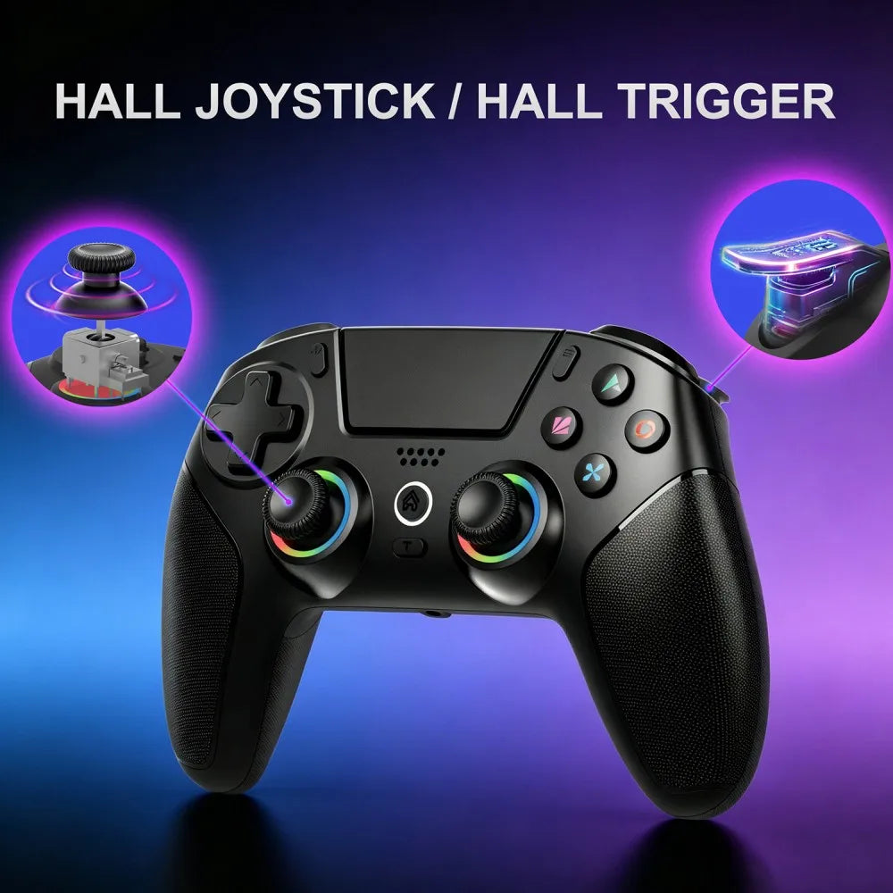 Wireless Controller for PS5, PC, Android, iOS, Hall Effect