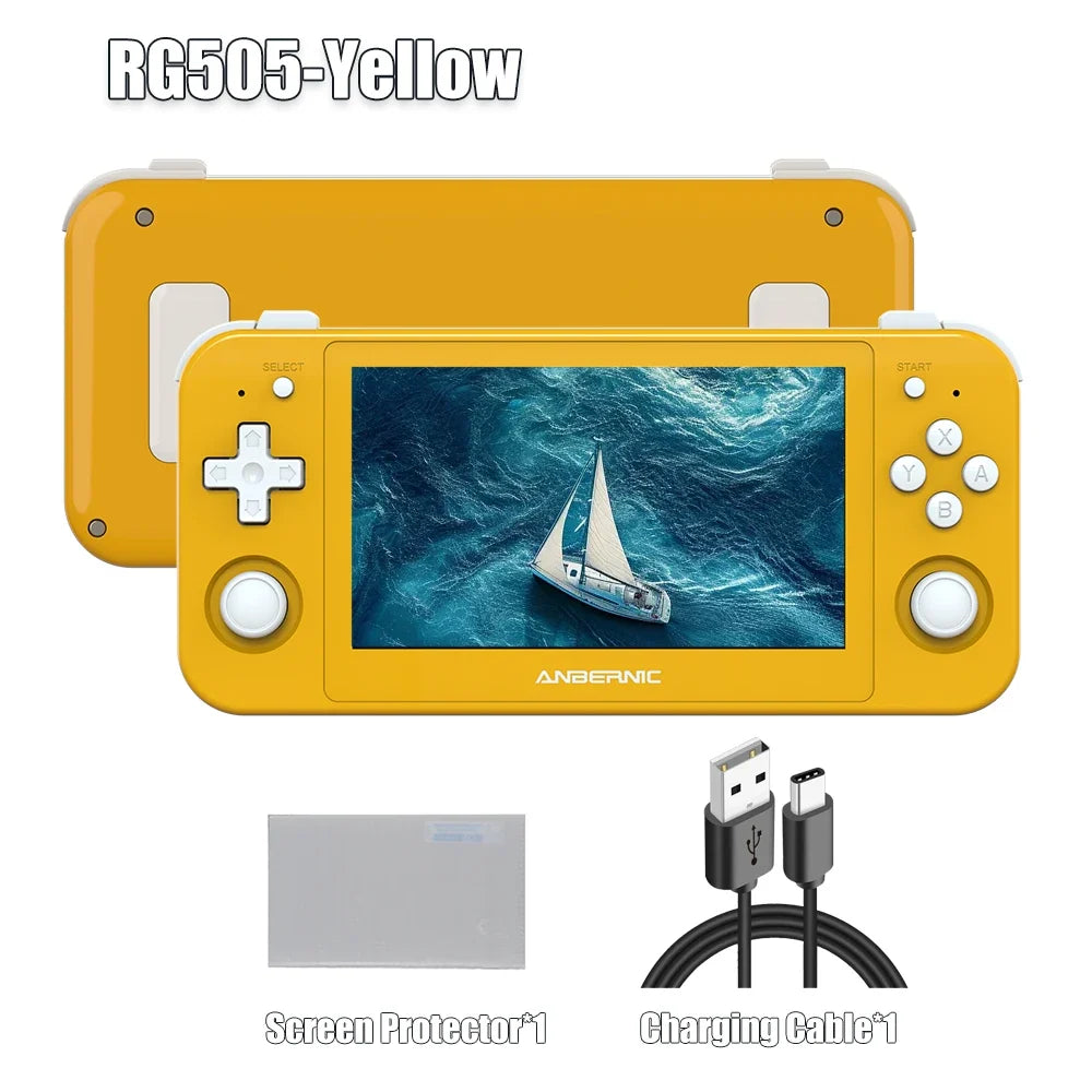 ANBERNIC RG505 Android 12 Handheld, 4.95 Inch OLED, Hall Sticks