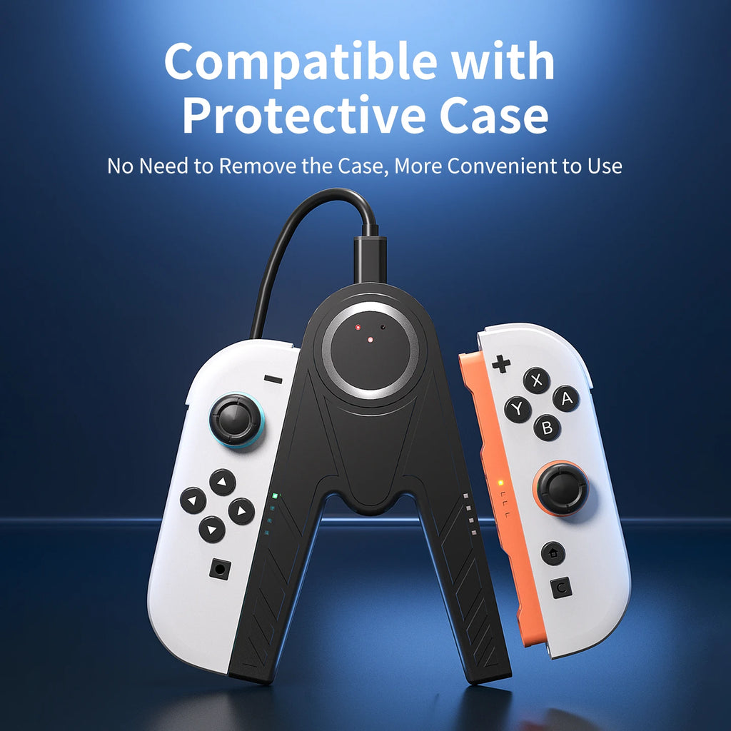 Magnetic Switch 2 Charging Grip Plug and Play Portable Joy-Con2 Controller Charger for Switch 2 Joy-Con 2 Gaming Accessories