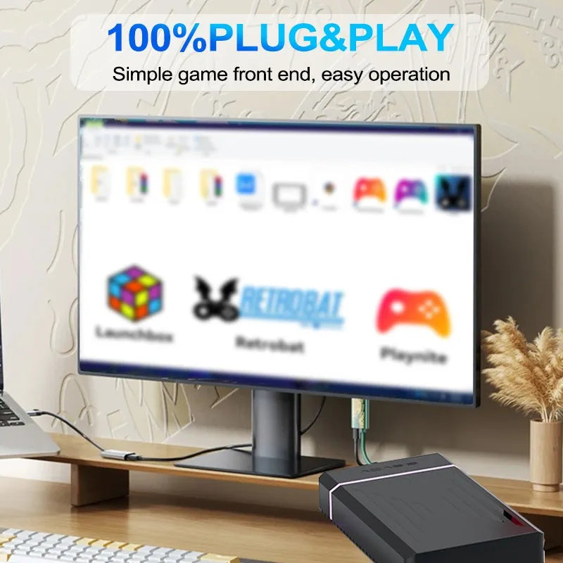 3TB Portable Gaming HDD Hyperspin/LaunchBox/Retrobat/Playnite Retro Game Console with 20000 Games for PS3/PS2/PS1/PSP/Switch/Wii