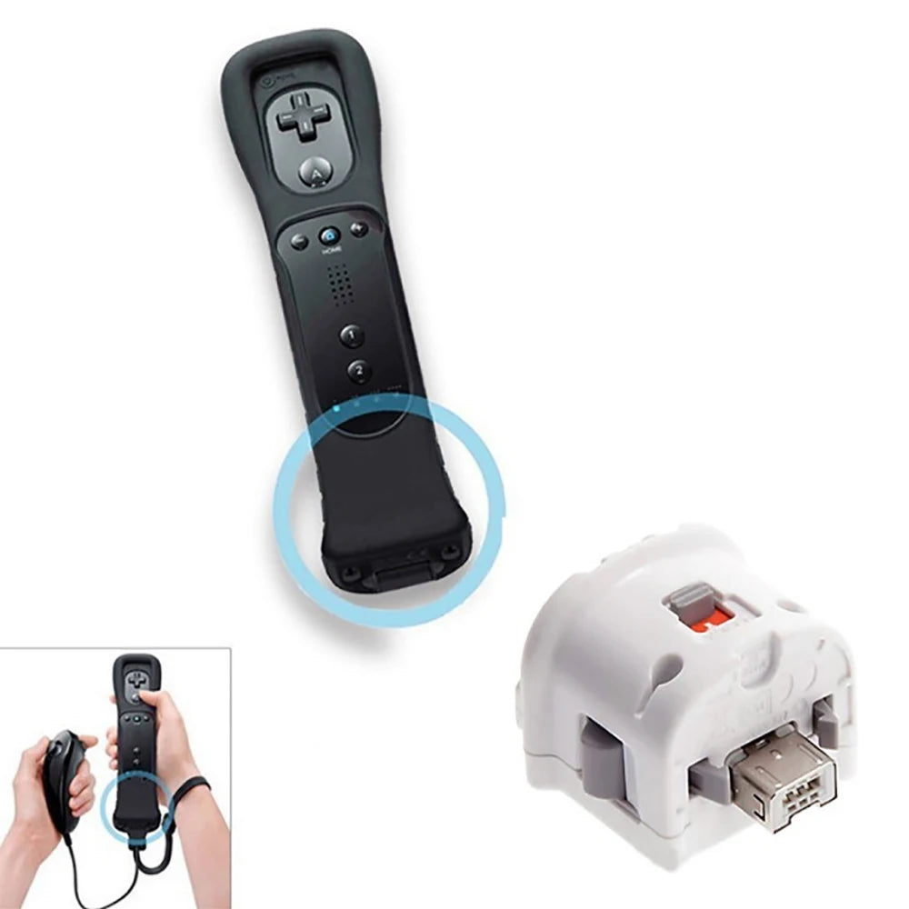 Motion Plus Sensor Adapter for Wii Remote, Black or White
