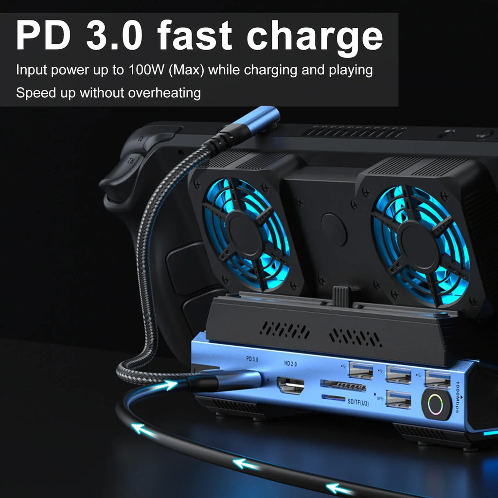 10-in-1 Dock for Nintendo Switch & Steam Deck, M.2 NVMe Box