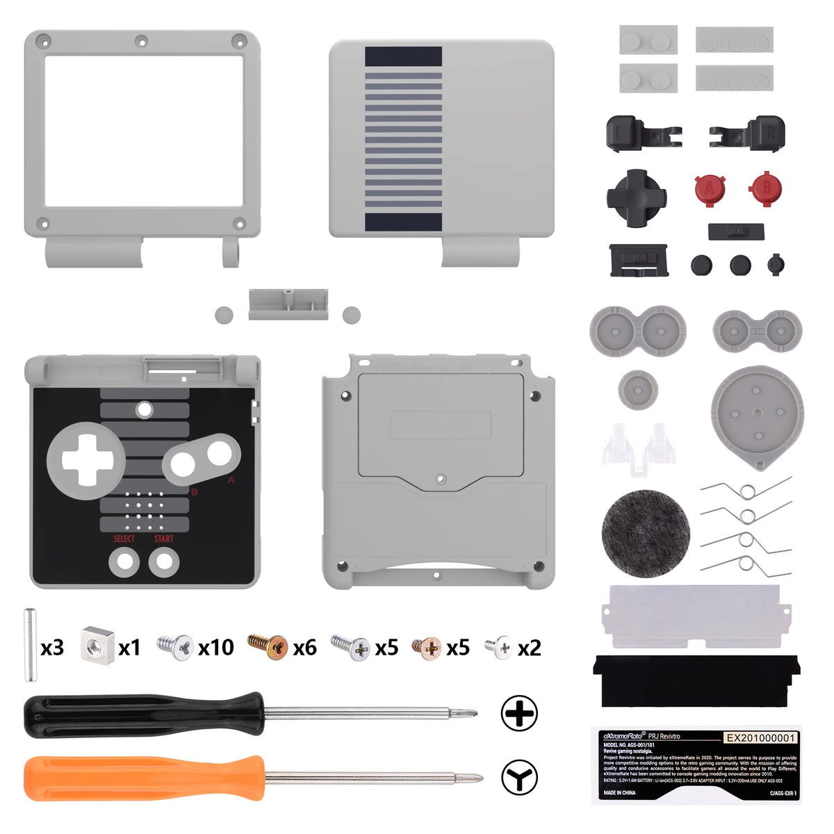 eXtremeRate IPS Ready Shell for GBA SP, IPS & Standard LCD