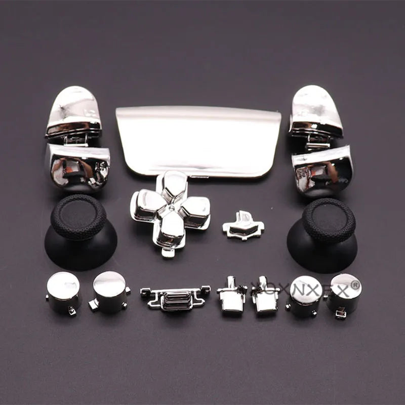 Chrome Button Set for PS5 Controller BDM-020 V2 with D-pad