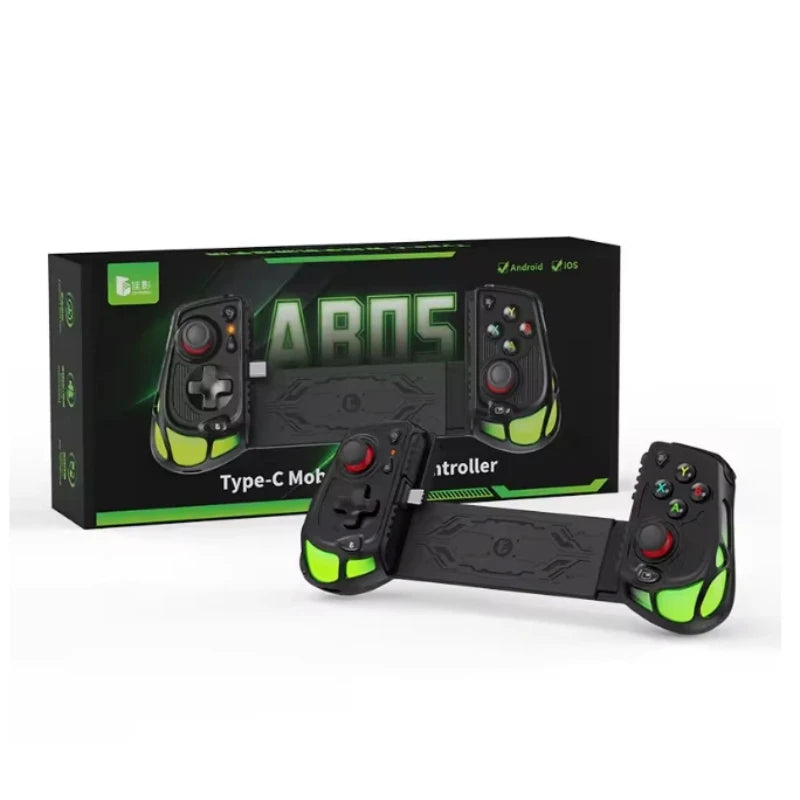 Ab50 Gaming Controller Type-C Plug Play Rgb Compatible With Android Ios Turbo Auto Fire Macro Combo For Mobile Shooting Games