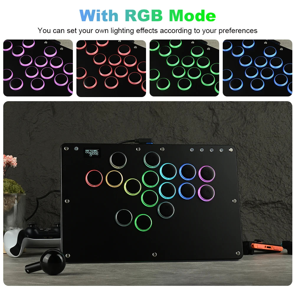 Haute42 T16 Leverless Hitbox Fight Stick for PC/PS4/PS5/Switch