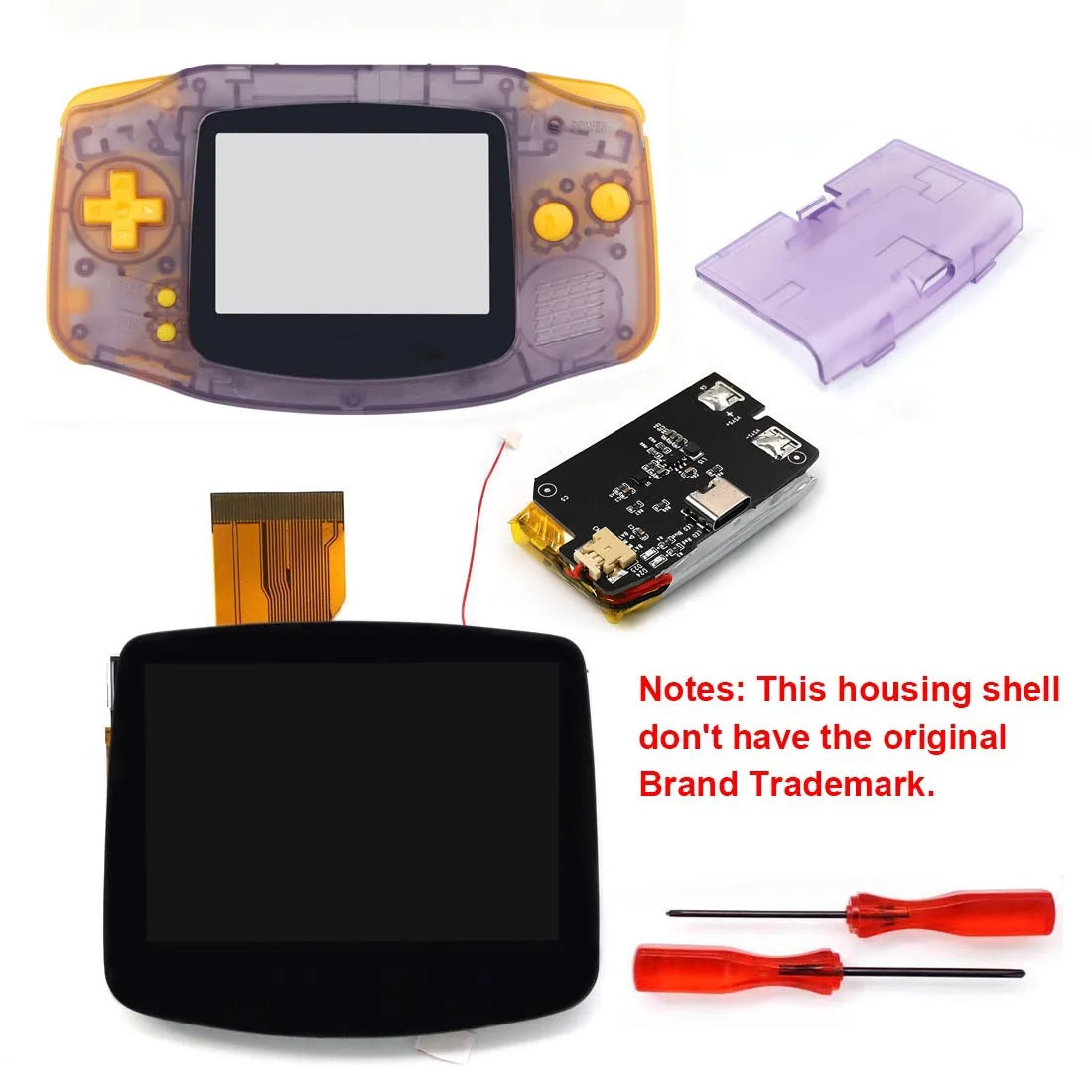HISPEEDIDO GBA V5 720x480 IPS Drop-in Screen Kit with Shell