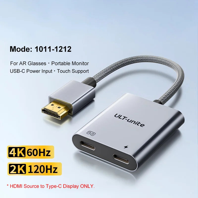 HDMI to USB-C Adapter for Steam Deck, 4K 60Hz, 2K 120Hz